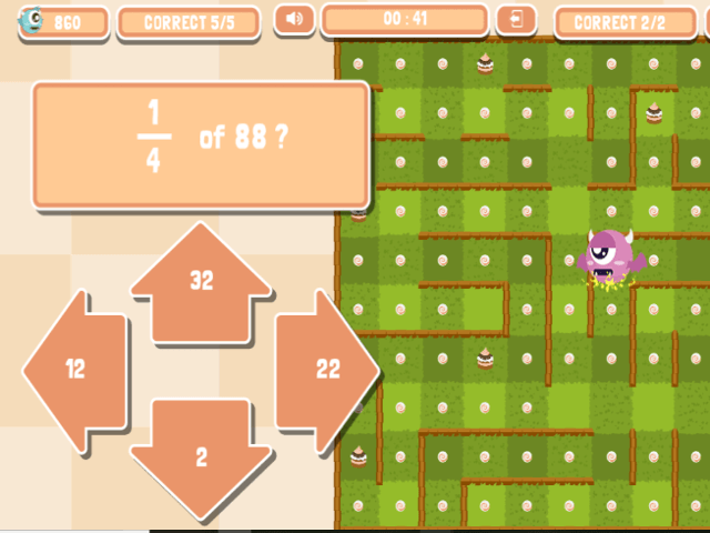 Maths-Maze-Monsters-Fractions-of-Numbers